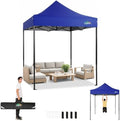 10x15 Heavy Duty Pop Up Canopy Tent with 4 Sidewalls, Dark Purple