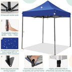 10x15 Heavy Duty Pop Up Canopy Tent with 4 Sidewalls, Dark Purple, alternate view 4