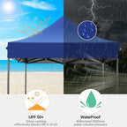 10x15 Heavy Duty Pop Up Canopy Tent with 4 Sidewalls, Dark Purple, alternate view 5