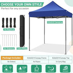 10x15 Heavy Duty Pop Up Canopy Tent with 4 Sidewalls, Dark Purple, alternate view 6