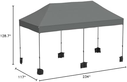 10x15 Heavy Duty Pop Up Canopy Tent with 4 Sidewalls, Desert, alternate view 2