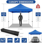 10x15 Heavy Duty Pop Up Canopy Tent with 4 Sidewalls, Uranus, alternate view 2