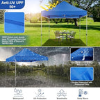 10x15 Heavy Duty Pop Up Canopy Tent with 4 Sidewalls, Uranus, alternate view 3