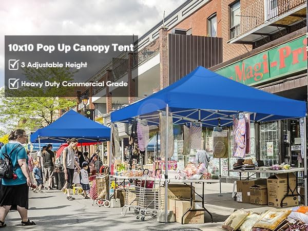 10x15 Heavy Duty Pop Up Canopy Tent with 4 Sidewalls, Uranus, alternate view 4