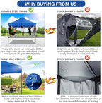 10x15 Heavy Duty Pop Up Canopy Tent with 4 Sidewalls, Uranus, alternate view 5