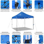 10x15 Heavy Duty Pop Up Canopy Tent with 4 Sidewalls, Uranus, alternate view 6