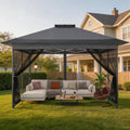 10x15 Pop up Canopy Gazebos on Clearance-Canopy Tent with Mosquito Netting for Lawn, Garden, Backyard &