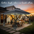 10x15 Pop up Canopy Gazebos on Clearance-Canopy Tent with Mosquito Netting for Lawn, Garden, Backyard &, alternate view 3