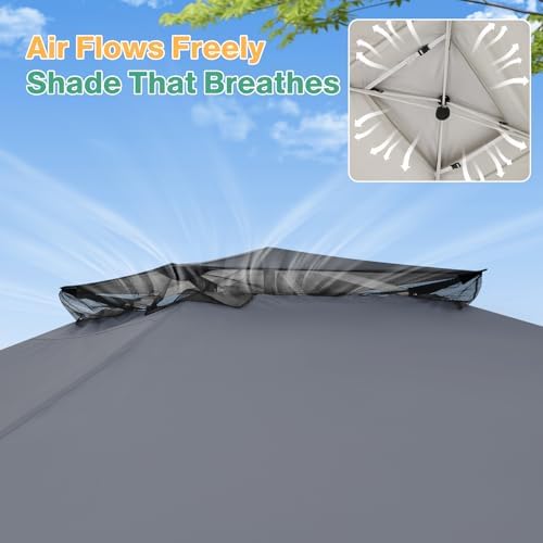 10x15 Pop up Canopy Gazebos on Clearance-Canopy Tent with Mosquito Netting for Lawn, Garden, Backyard &, alternate view 4