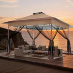 10x15 Pop up Canopy Gazebos on Clearance-Canopy Tent with Mosquito Netting for Lawn, Garden, Backyard &, alternate view 5