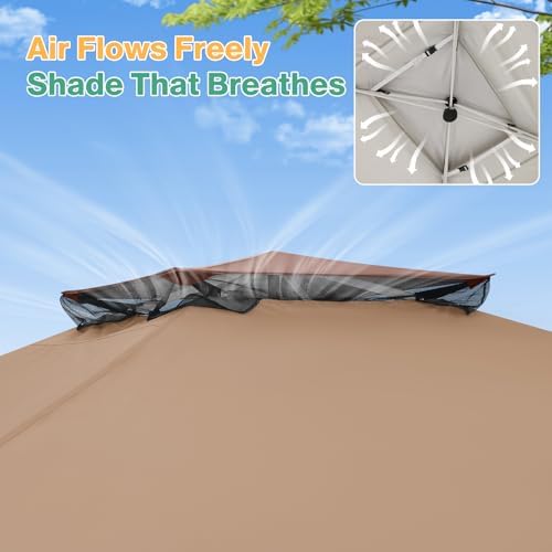10x15 Pop up Canopy Gazebos on Clearance-Canopy Tent with Mosquito Netting for Lawn, Garden, Backyard &, alternate view 6