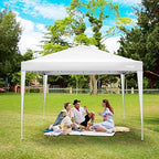 10x15 Pop Up Canopy Tent, Heavy Canopy(White Black with 4 Sidewalls) in White Black, alternate view 2