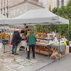 10x15 Pop Up Canopy Tent with 4 Sidewalls, Heavy Duty Canopy, White in White, alternate view 2