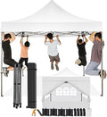 10x15 Pop Up Canopy Tent with Sidewall, Heavy Duty Canopy, White Gray