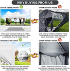 10x15 Pop Up Canopy Tent with Sidewall, Heavy Duty Canopy, White Gray, alternate view 3