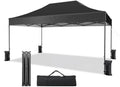 10x15 Pop Up Canopy Without Sidewalls - Breezy Open-Air Instant Shelter with Roller Bag & Sandbag - Outdoor