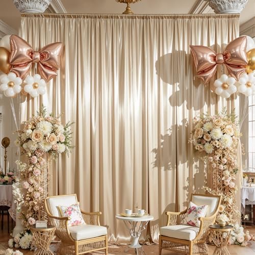 10x15FT Champagne Gold Sequin Backdrop Curtain Double Sided in 10x15FT, alternate view 4
