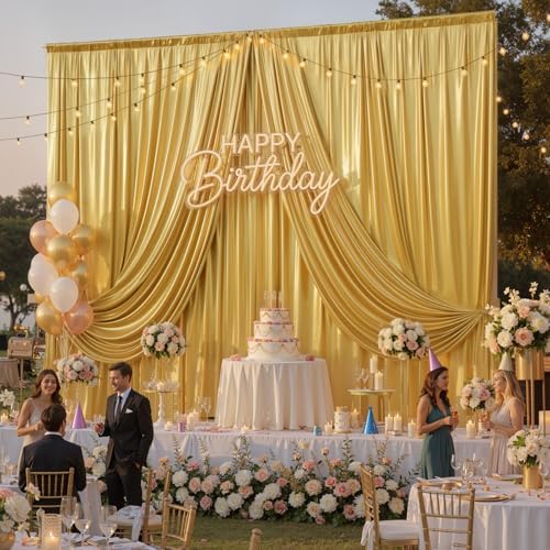 10x15FT Gold Sequin Backdrop Curtain Double Sided in 10x15FT, alternate view 4