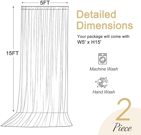 10x15ft Hunter Green Backdrop Curtains, Wrinkle Free Fabric Drapes for Backdrop, Photo Backdrop Drapes for, alternate view 5