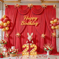 10x15ft Red Backdrop Curtains for Parties Wrinkle Free Fabric Backdrop Curtain Birthday Photo Drapes Backdrop