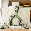 10x16 ft Ivory Backdrop Curtains for Wedding Parties, Birthdays, Halloween in 10x16 ft