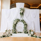 10x16 ft White Backdrop Curtains for Wedding Parties, Birthdays, Halloween in 10x16 ft