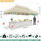 10x20 Canopy Tent with 6 Sidewalls, Heavy Duty Pop up Canopy with Mosquito Netting, Easy up Screen Tent for, alternate view 2