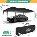 10x20 Canopy Tents for Parties 10x20ft Easy Setup Pop up Tents with Sidewalls & One Push Lock Waterproof Outdoor, alternate