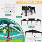 10x20 Canopy Tents for Parties 10x20ft Easy Setup Pop up Tents with Sidewalls & One Push Lock Waterproof Outdoor, alternate