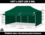 10x20 Commercial Pop up Canopy Tent with Awning Sidewall, alternate view 2