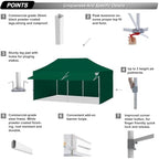 10x20 Commercial Pop up Canopy Tent with Awning Sidewall, alternate view 3