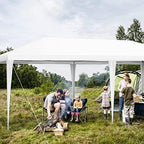 10x20 Ft Canopy Tent, Heavy Duty Party Tent with 4 Removable Sidewalls, Wind Ropes, Ground Stakes, Outdoor White, alternate