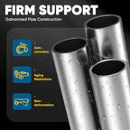 10x20 ft Heavy Duty Carport Canopy Galvanized Car Tent Outdoor Garage Boat Shelter with Reinforced Structure, No, alternate