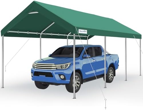 10x20 ft Heavy Duty Carport Canopy Galvanized Car Tent Outdoor Garage Boat Shelter with Reinforced Structure