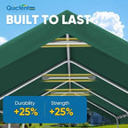 10x20 ft Heavy Duty Carport Canopy Galvanized Car Tent Outdoor Garage Boat Shelter with Reinforced Structure, alternate view