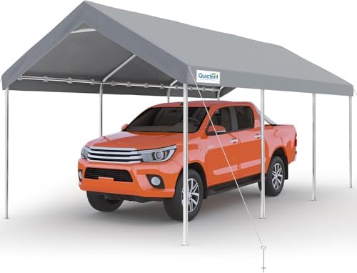 10x20 ft Heavy Duty Carport Canopy Galvanized Car Tent Outdoor Garage Boat Shelter with Reinforced Structure