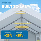 10x20 ft Heavy Duty Carport, Reinforced Galvanized Outdoor Garage Canopy Tent with Roll-up Ventilated Windows &, alternate