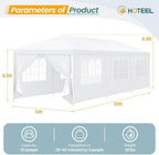 10x20 FT Outdoor Heavy Duty Party Tent with Removable Sidewalls for Wedding (10 20 FT Tent-6sides) in 10x20 FT, alternate
