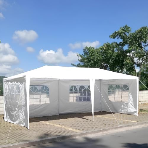 10x20 FT Outdoor Heavy Duty Party Tent with Removable Sidewalls for Wedding (10 20 FT Tent-4 Sides) in 10x20 FT