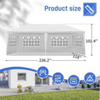 10x20 FT Outdoor Heavy Duty Party Tent with Removable Sidewalls for Wedding (10 20 FT Tent-4 Sides) in 10x20 FT, alternate