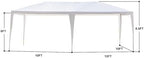 10x20 FT Outdoor Party Tent with 4 Removable Sidewalls, White in 10x20 FT in White-20ft-4, alternate view 2