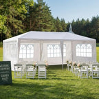 10x20 FT Outdoor Party Tent with 4 Removable Sidewalls, White in 10x20 FT in White-20ft-4, alternate view 3
