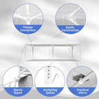 10x20 FT Outdoor Party Tent with 4 Removable Sidewalls, White in 10x20 FT in White-20ft-4, alternate view 6