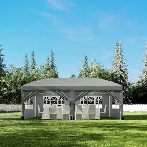 10x20 FT Pop Up Canopy Party Tent Heavy Duty Outdoor, Gray in 10x20 FT in Gray, alternate view 2