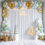 10x20 FT White Backdrop Curtain for Parties Wrinkle Free Photo Backdrop Curtains Polyester Wedding Back Drop, alternate view