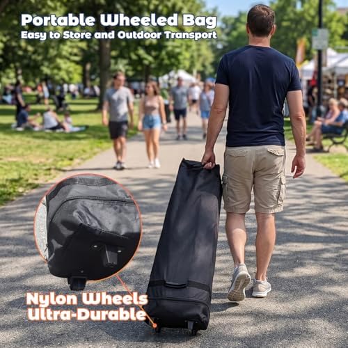 10x20 Heavy Duty Pop up Canopy Tent Outdoor with Roller Bag White, alternate view 6