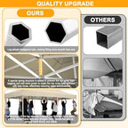 10x20 Heavy Duty Pop Up Canopy Tent with 4 Sidewalls, Commercial Outdoor Canopy Tents for Parties Event Wedding, alternate