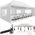 10x20 Heavy Duty Pop Up Canopy Tent with 6 Sidewalls, Alps