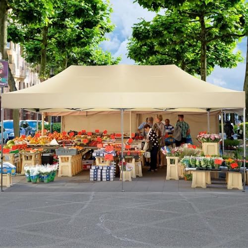 10x20 Heavy Duty Pop Up Canopy Tent with 6 Sidewalls Thicken Frame, Commercial Easy Up Outdoor Wedding Party, alternate view