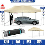 10x20 Heavy Duty Pop Up Canopy Tent with 6 Sidewalls Thicken Frame, Commercial Easy Up Outdoor Wedding Party, alternate view